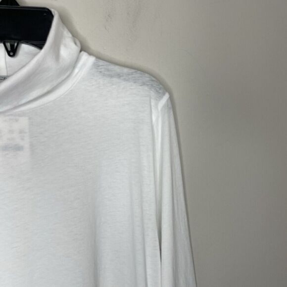 J.CREW Tissue Turtleneck Women Medium Crisp White NEW Lightweight BB748 - Picture 2 of 10